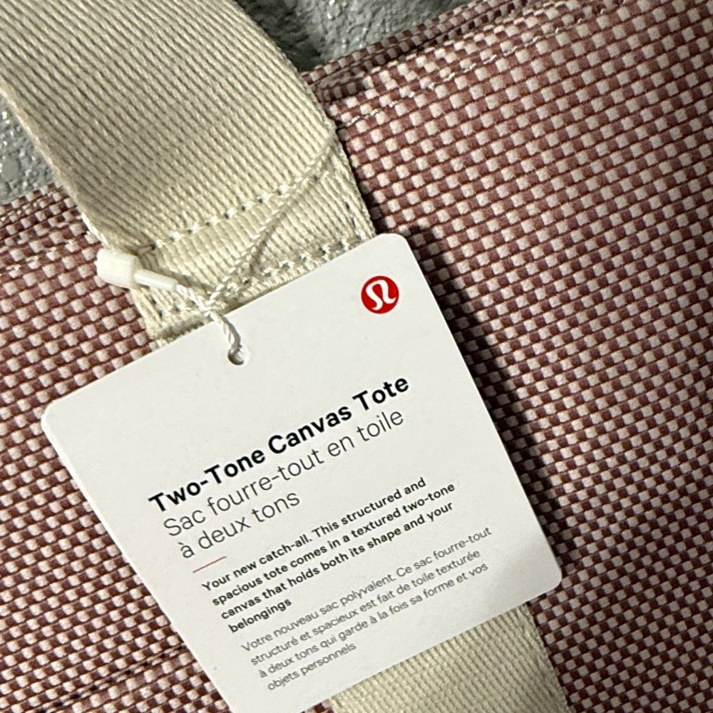 Lululemon Two Tone canvas Tote 10L in spiced chai and bone - Picture 4 of 7